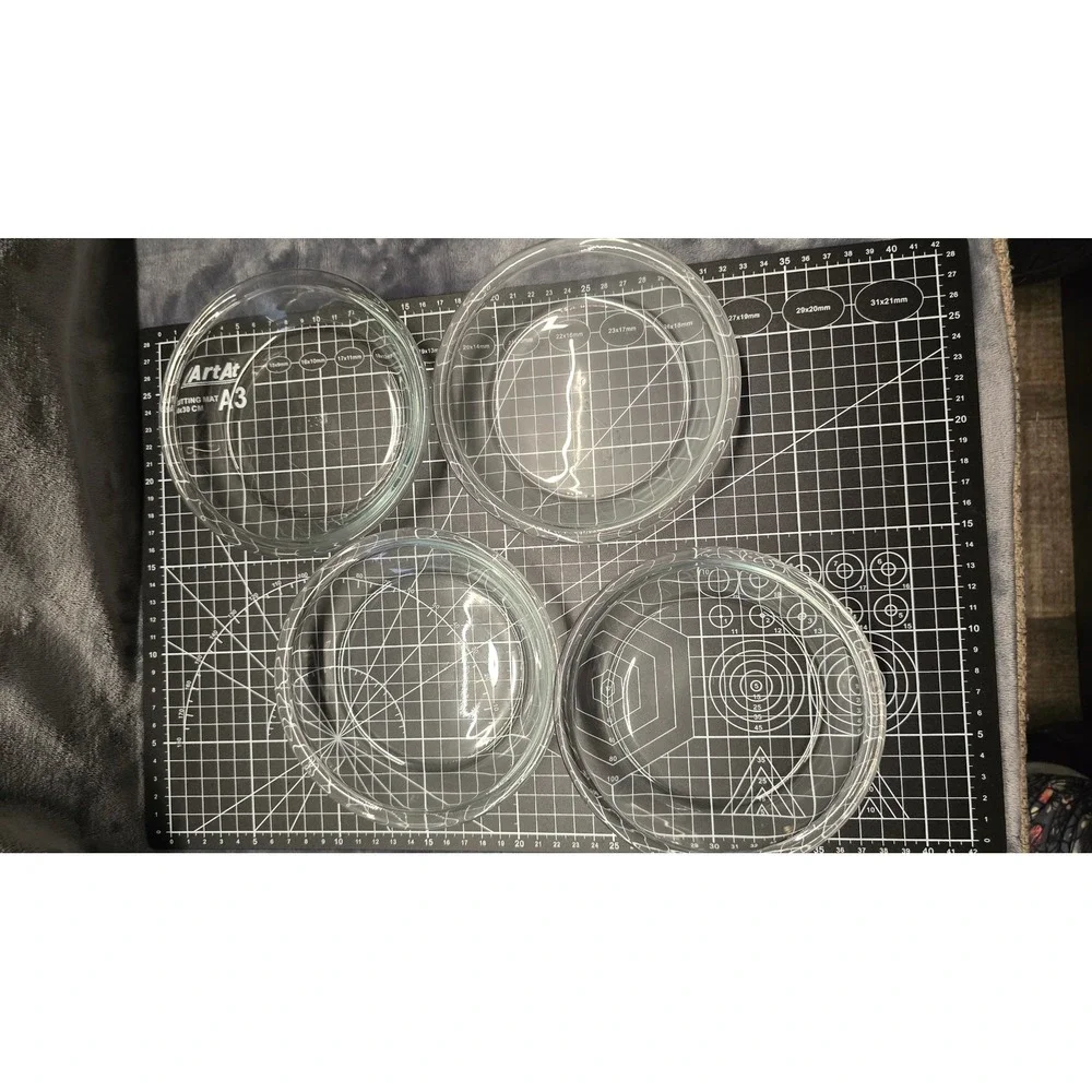 Set of 4 Clear Glass Individual pie or custard 5 Inch Round Ramekin Dessert Dish